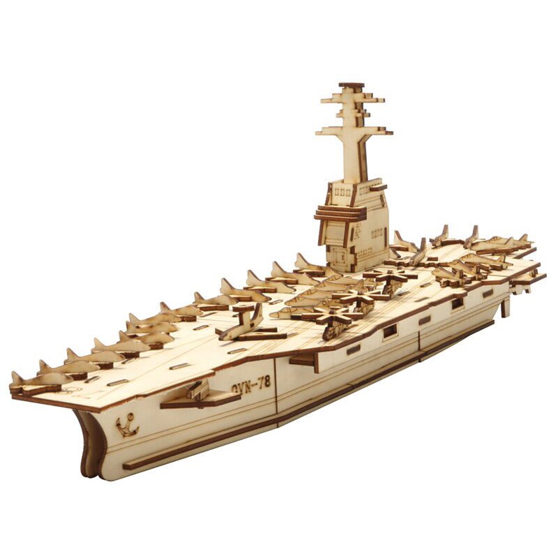 Flugzeugträger USS Gerald R. Ford - 3D Holz Puzzle