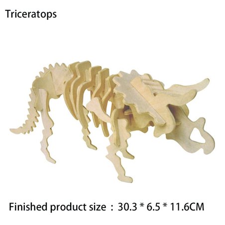 Triceratops I - 3D Holzmodell Puzzle