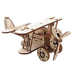 Doppeldecker Flugzeug - 3D Holz Puzzle
