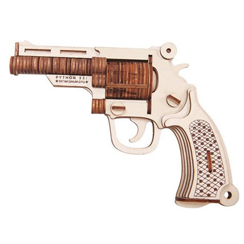 Pistole Python 357 Magnum - 3D Holz Puzzle