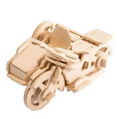 Motorrad mit Seitenwagen I - 3D Holz Puzzle