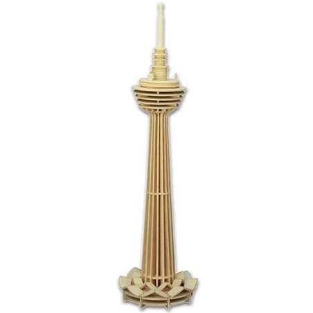 Kuala Lumpur Tower - 3D Holzmodell Puzzle