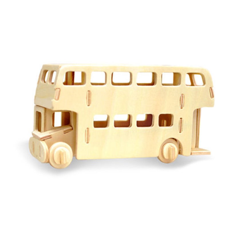 Doppeldecker Bus - 3D Holzmodell Puzzle