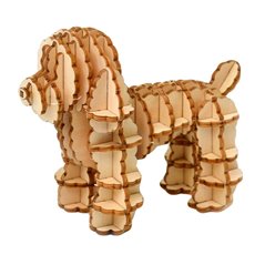 Hund Pudel- 3D Holz Puzzle
