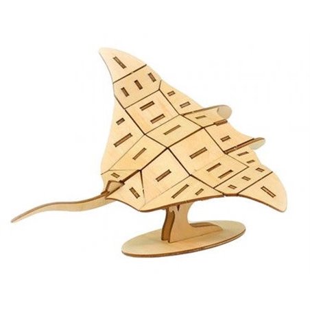 Manta Rochen - 3D Holzmodell Puzzle