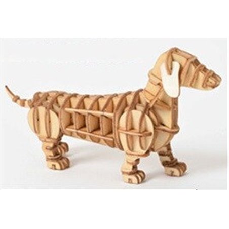 Hund Dackel - 3D Holz Puzzle