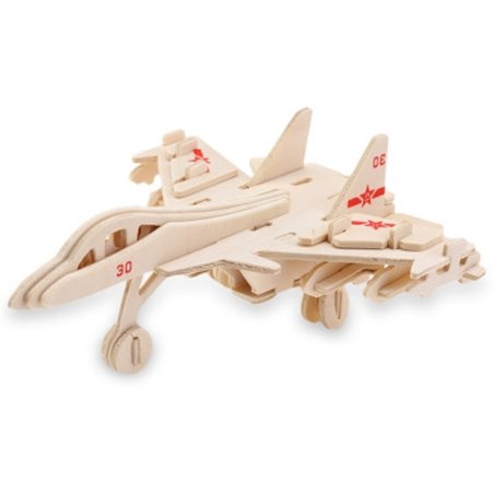 Kampfflugzeug - 3D Holz Puzzle