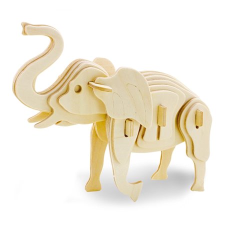 Elefant IV - 3D Holzmodell Puzzle