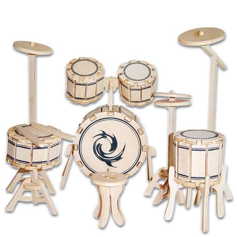 Schlagzeug - 3D Holz Puzzle