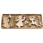 Weihnachtsschmuck 28 - 12er Set - 3D Holzmodell Puzzle