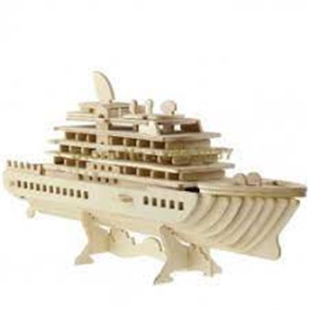 Schiff Luxusjacht - 3D Holzmodell Puzzle