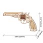Pistole Corsac M60 - 3D Holzmodell Puzzle