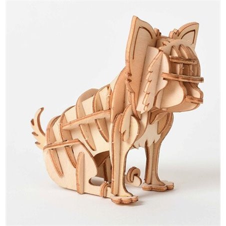 Hund Chihuahua - 3D Holzmodell Puzzle