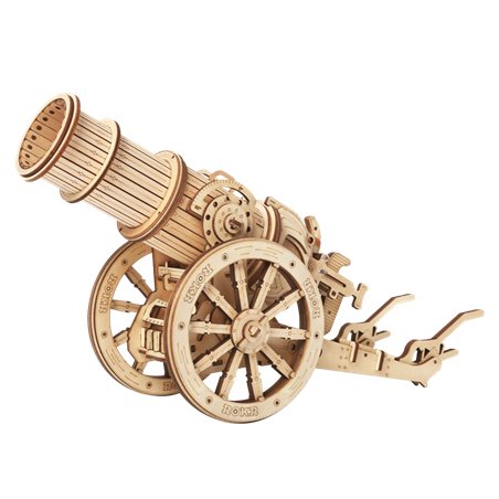 Medieval Wheeled Cannon - 3D Holzmodell Puzzle