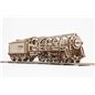 ugears Dampflokomotive mit Schlepptender - 3D Holzmodell Puzzle