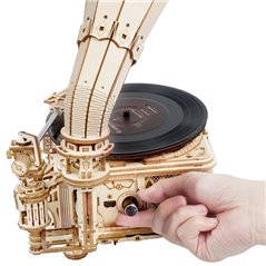 Klassisches Grammophon (Elektrische Version) - 3D Holz Puzzle