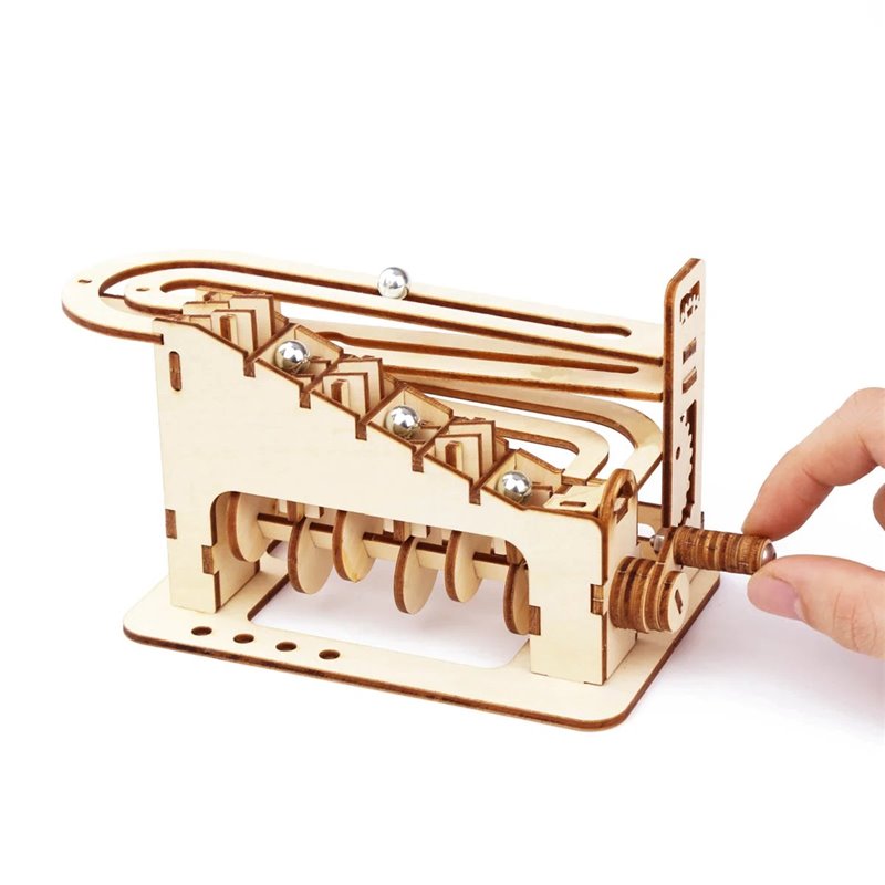 Kugelbahn Lifter - 3D Holzmodell Puzzle
