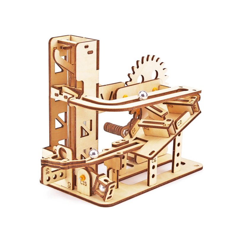 Kugelbahn Elevator - 3D Holzmodell Puzzle