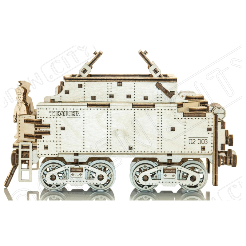Wooden Express + Tender Eisenbahn - 3D Holz Puzzle