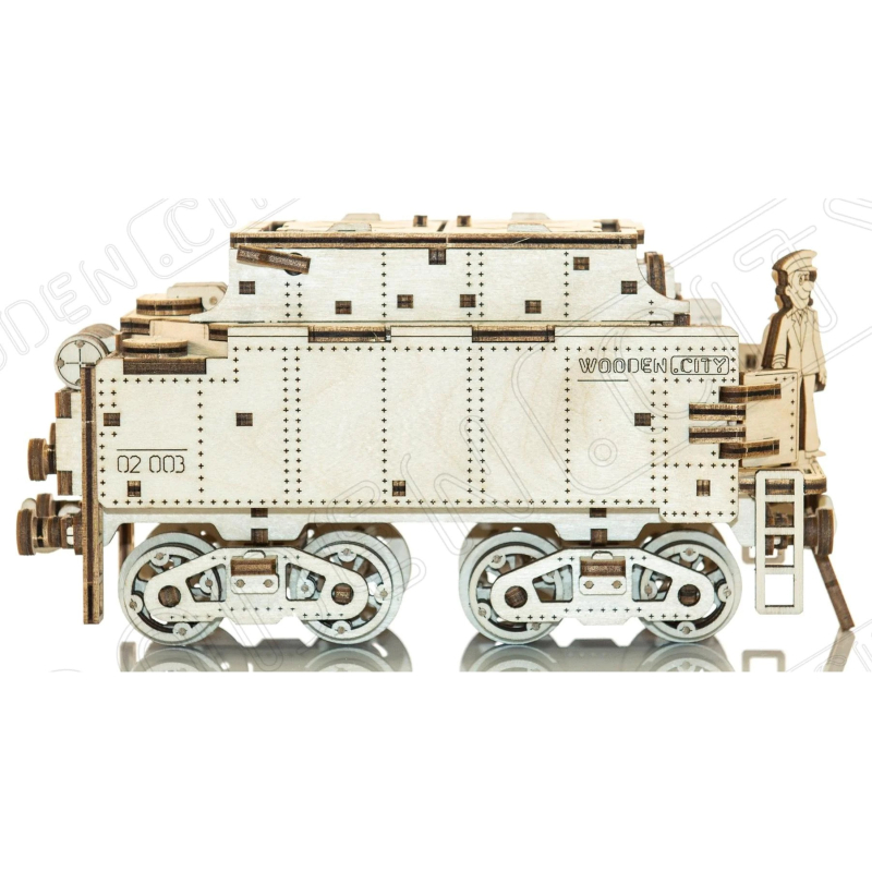 Wooden Express + Tender Eisenbahn - 3D Holz Puzzle