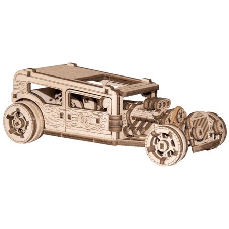 Hot Rod Fahrzeug - 3D Holz Puzzle