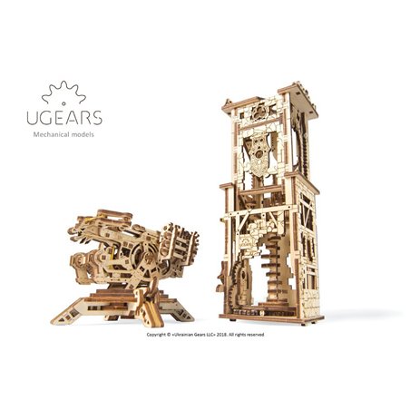 ugears Balliste mit Schützenturm - 3D Holzmodell Puzzle