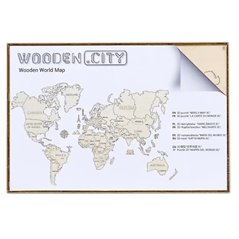 Weltkarte XL - 3D Holz Puzzle