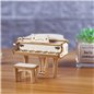 Grand Piano Musik Box - La Vie En Rose - 3D Holzmodell Puzzle