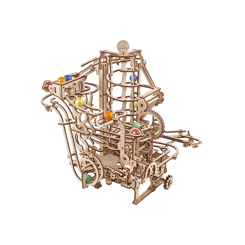 ugears Murmelbahn mit Spiralaufzug - 3D Holz Puzzle