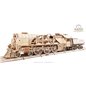 ugears V-Express Dampflokomotive mit Tender Holz Puzzle - 3D Holzmodell Puzzle