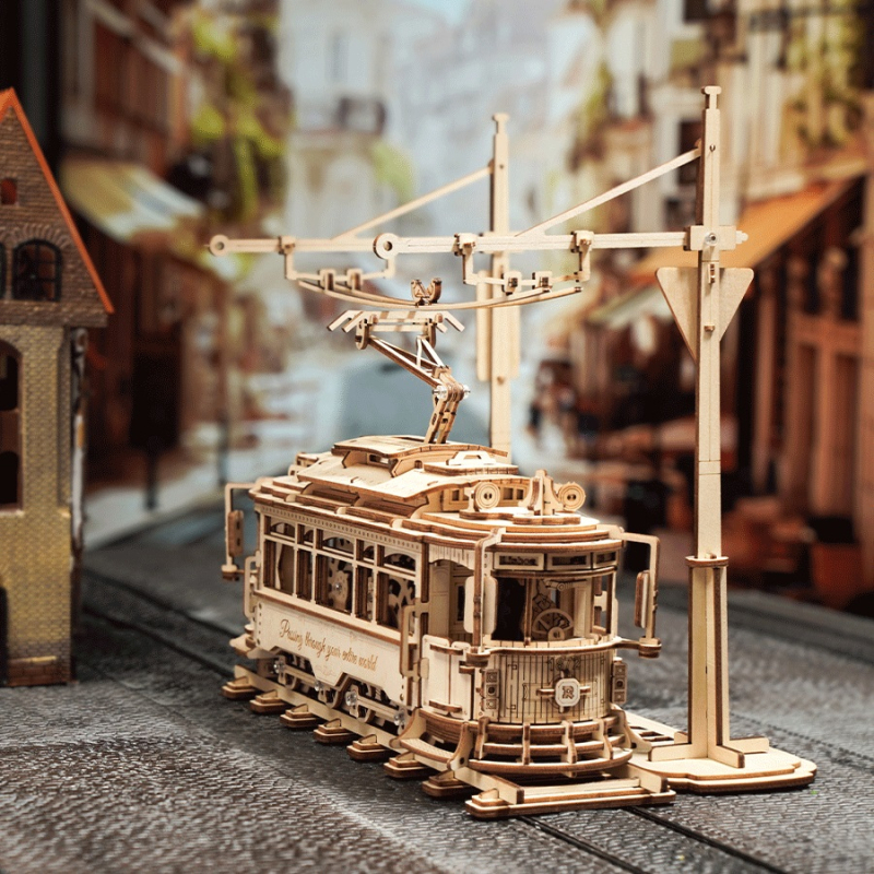City Tram LK801 - 3D Holzmodell Bausatz | ROKR
