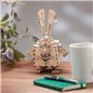 Steampunk Music Box Bunny mit Musik - 3D Holzmodell Puzzle