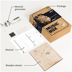 Steampunk Music Box Spaceship mit Musik - 3D Holz Puzzle