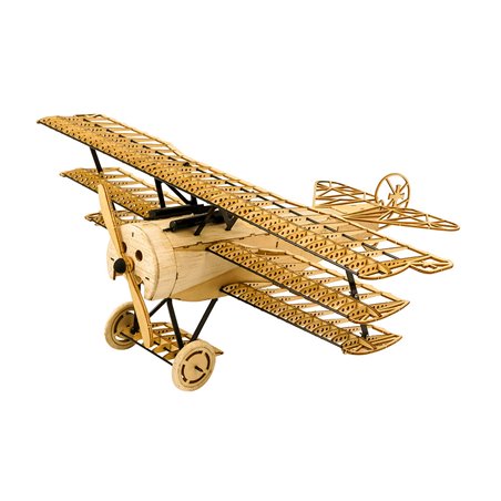 Flugzeug Modell Fokker-DR1 - 3D Holzmodell Puzzle