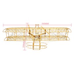 Flugzeug Modell Gebrüder Wright Flyer 1 - 3D Holz Puzzle